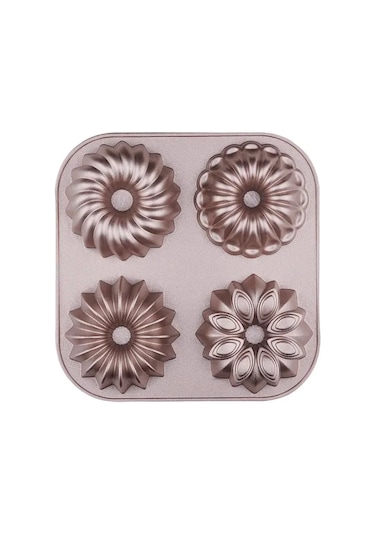 Korkmaz Pasty 4lü Muffin Kalıbı A5617-4 Bej