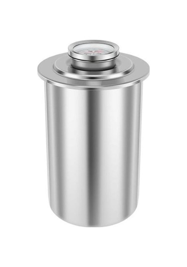 Buharda Pişirilmiş Et Kovası Paslanmaz Çelik Vapur Et Tenceresi Termometreli Büyük Kapasiteli Et Gümüş