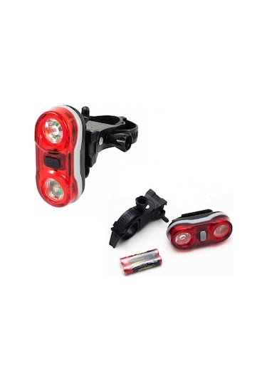 Rectus Bisiklet Arka Stop Far Işık Pil Dahil 2 Led 4 Fonksiyon Kırmızı - Beyaz