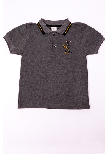 Hçm Erkek Çocuk Tshirt Polo Yaka A7 Antrasit