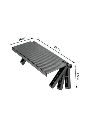 Televizyon Bilgisayar Monitörü Raf Uzaktan Kumanda Set Üstü Kutu Depolama Braketi Siyah