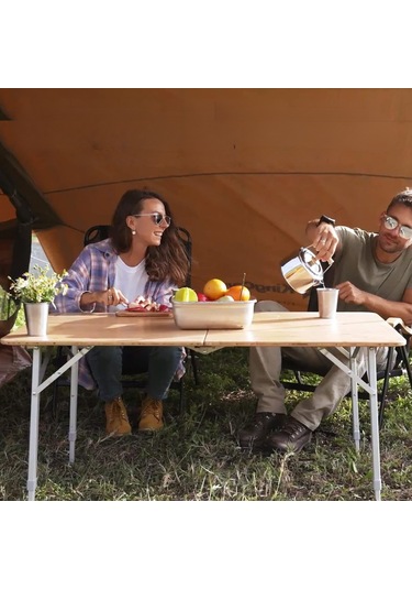 Kingcamp Bamboo Xl 120x70 Bambu Kamp Masası Gri