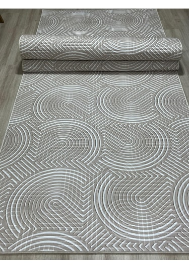 Arbese Vizon Kaymaz Tabanlı Kesme Yolluk Kabartmalı Koridor Mutfak Salon Halısı