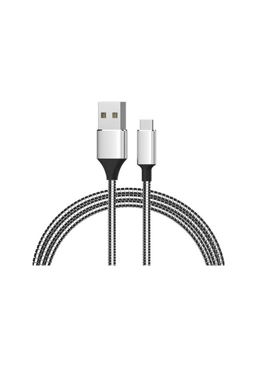 Powermaster 3799 Type-C Metal Şarj Ve Data Kablosu 1Mt 2.1A
