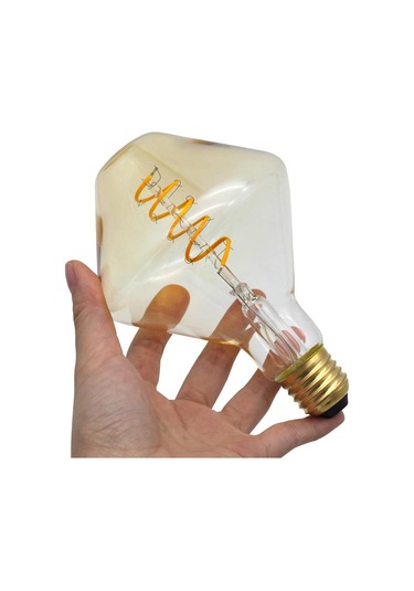 4w Vintage Led Kısılabilir Işık Kaynağı - Düzensiz Şekil - 220/240v - E27 Edison Vida - Özel - Antika Dekoratif Lamba Jiroskop Çok Renkli
