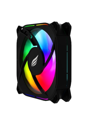 Hawk Gaming HF120 Silentforce 120mm ARGB Üçlü Kontrolcü ve Kumada Dahil Siyah Kasa Fanı