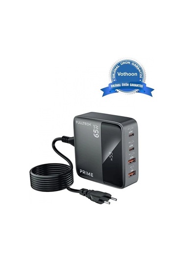 65w Masaüstü 4 Portlu Hızlı Şarj Cihazı İstasyonu 2xusb-a, 2xtype-c Giriş,1,5 Mt. Kablo 1.5