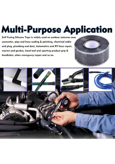 Yeşil Su Geçirmez Silikon Performans Onarım Kauçuk Silikon Yapışkan Bant Kendinden Sigortalı Bant Tel Sızdırmaz Kauçuk Yumuşak Bant Sızdırmazlık Bandı