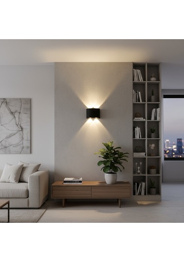 Kendal Kda730 Jupiter Led Aplikler 2 4w 480 Lümen Güçlü 2 4w - Gün Işığı Siyah