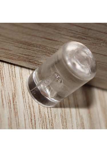 Raf Pimi Plastik Başlı Cam Tutucu Çivisi Mobilya Dolap Pimi Şeffaf 100 Adet