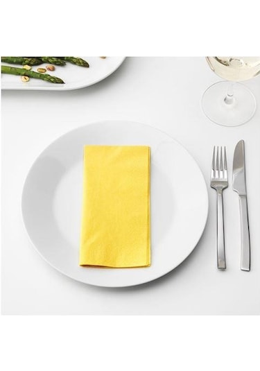 IKEA Fantastisk 50 Adet Peçete 40x40 cm - Sarı