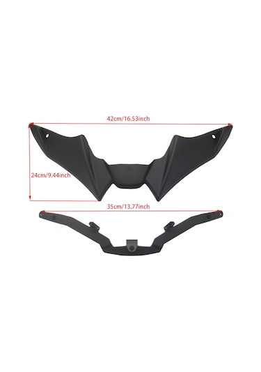 Wezone Yamaha Mt-09 İçin Siyah Abs+demir Ön Spoiler Kanat Seti - Motosiklet Modifikasyon Aksesuarı
