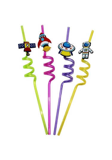 4 Parça Figürlü Pipet Plastik 4776