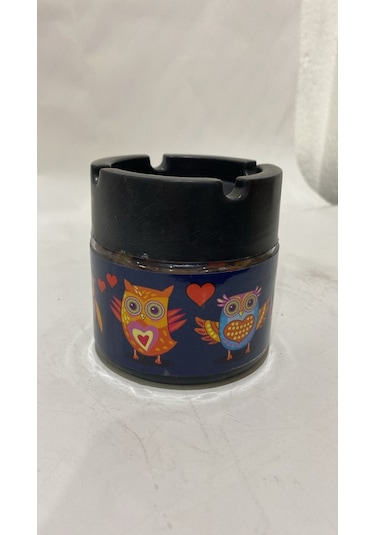 Leva Küllük Kokusuz Cam Baykuş Desenli