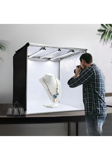 Gdx Pro Iı 3 Led Işıklı Ürün Çekim Çadırı 60x60 Cm