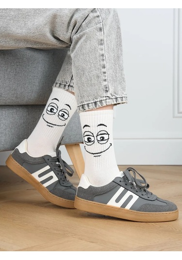 Responce 5 Çift Baskılı Uzun Çorap Seti 365222325 Gri