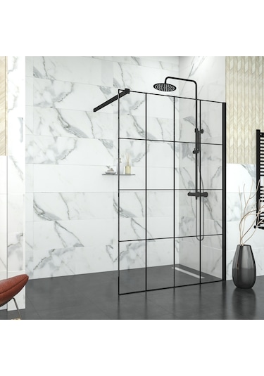 Tekno Duş Black Tetra 6mm Karolaj Cam Seperatör Duşakabin Şeffaf