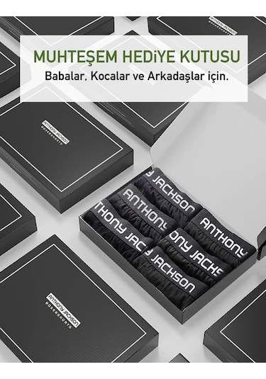 Anthony Jackson Likralı Premium Erkek Boxer Thomas 6'lı