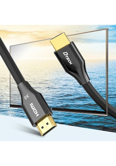 Sones Dtech Hdmı 8k 60hz Hd Optik Fiber Hat Tv Ekran Projektör Uzatma Hattı 3m