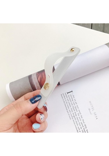 Beyaz Akıllı Telefon İçin Ayarlanabilir Basit Renkli Silikon Taşınabilir Stand Tutucu Telefon Braketi