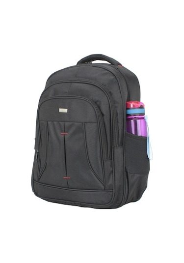 Case Club 2114 Büyük Laptop Sırt Çantası 17 İnç Kılıf Hediyeli Günlük Okul Sırt Çantası Siyah