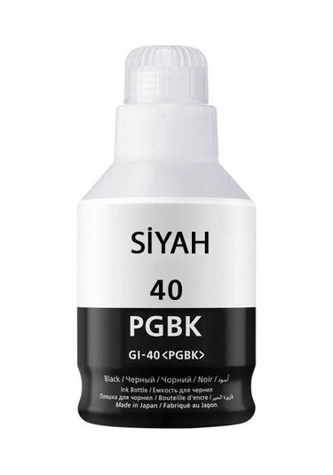 Uyumlu İnk For Canon Gı40 Siyah Şişe Mürekkep 170ml