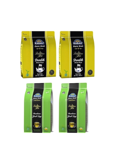Karali Demleme Yeşil Çay 2 x 200 G + Demlik Poşet Çay 2 x 300 G