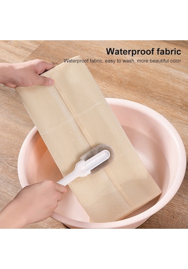 6 + 6 Izgaralı İç Çamaşırı Saklama Çantası Dokumasız Çift Taraflı Asılı Saklama Çantası Gri Çok Renkli