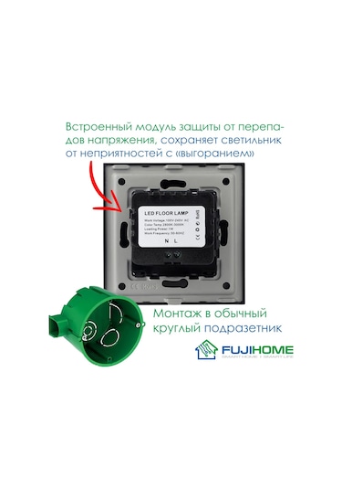 Fujıhome Merdivenler İçin Aydınlatmalı Lamba 276984673 Gri