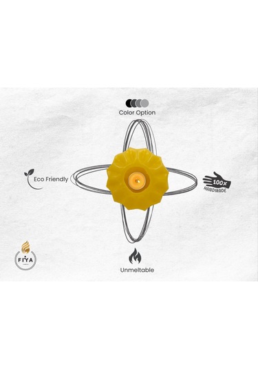 Fener Mum Petek Krem Kavun Kokulu Dekoratif Mum