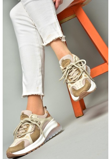 Fox Shoes S973413104 Vizon Kumaş Spor Ayakkabı Sneakers Vizon