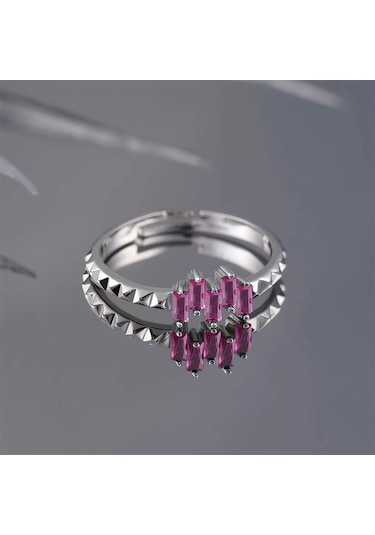 Ayarlanabilir Gümüş Baget Yüzük Silver 925 Ayar Ipy527