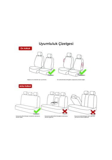 Pandami Oto Koltuk Kılıfı, Tam Set, Tay Tüyü / Taba