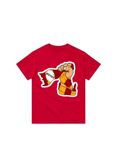 Göztepe Yumruk Kısa Kollu Bisiklet Yaka T-shirt KIrmızı