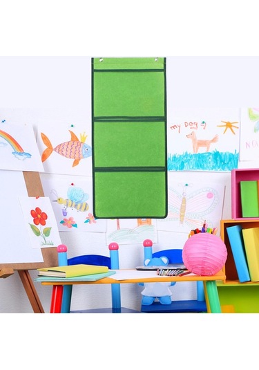 Suntek Magideal Anaokulu Sanat Sergisi Asılı Çanta Çok 3-ızgara-yeşil Yeşil