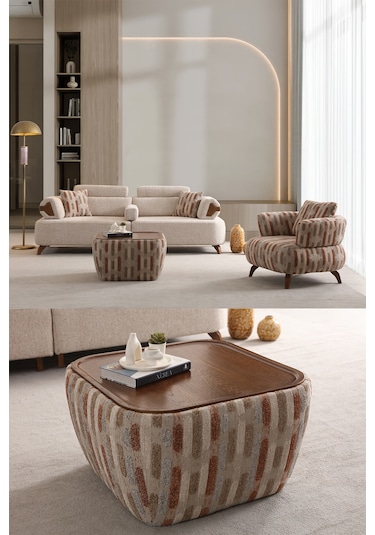 Havana Koltuk Takımı 3+3+1+sehpa Çok Renkli