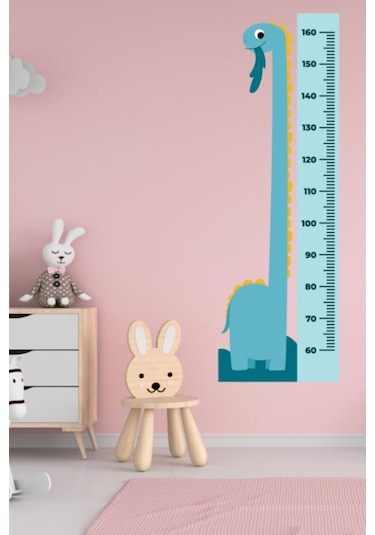 Çocuk Odası  Dinazor Temalı Boy Ölçme Duvar Sticker