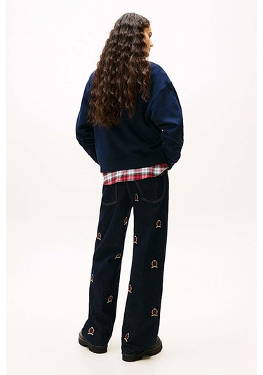 Tommy Jeans Kadın Sweatshirt-dw0dw22565-12528 Mavi