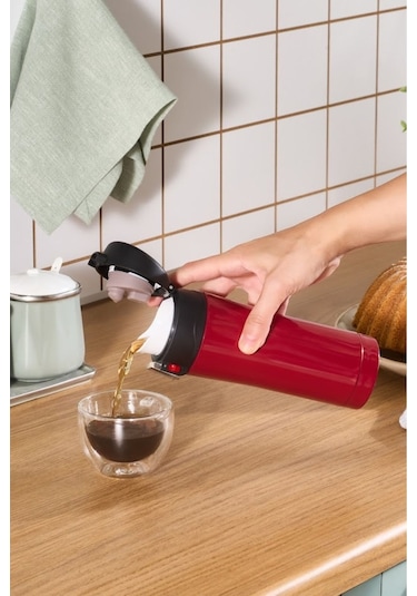 Karaca Pluton Çelik Sızdırmaz Termos Kırmızı 350 ml