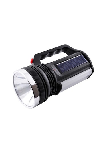 2000 Mt Güneş Enerjili Aydınlatma El Feneri Siyah