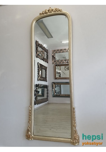 Matmazel Model Platin Altın Renk Varaklı Boy Aynası