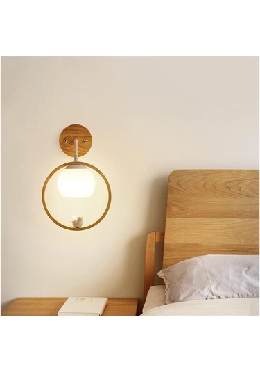 Yaratıcı Kuş Duvar Lambası Basit Yüzyıl Ortası Modern Beyaz Cam Beyaz