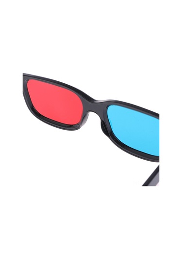 Lemestar 3d Anaglyph Gözlükler:立体 Filmler, Oyunlar, Fotoğraflar İçin Kırmızı-mavi Lensli, Hafif Ve Konforlu Siyah Kare