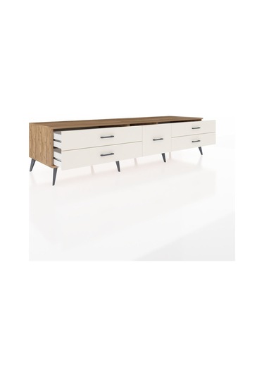 Kronos Tv Ünitesi 5 Çekmeceli 220x59x51 Çam-çam/aytaşı Atlas Çam/aytası - Atlas Çam