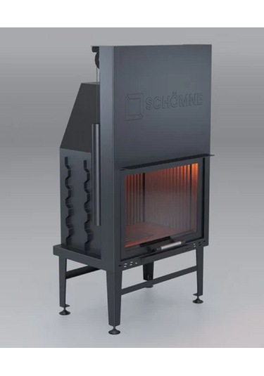 Schömne Elegance Düz Asansörlü Çelik Şömine Haznesi 70 Lik