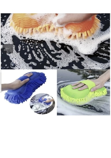 Point Mikrofiber Araba Yıkama Eldiveni Süngeri Temizleme Oto Bakım Yıkama Bezi Havlu