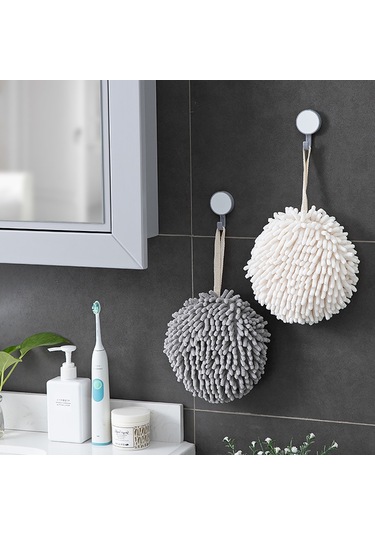 Ranyeek Ev Fıstığı Mutfak/banyo Absorban Ellik, Yüksek Kaliteli Kadife, Asılabilir, Yumuşak, Gri Renk, Günlük Kullanım İçin Pratik Araç