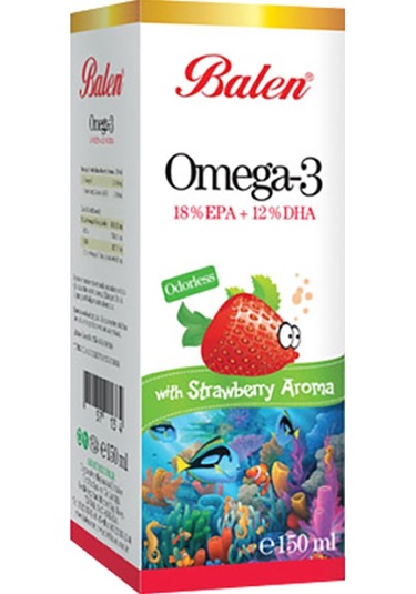 Çilek Aromalı Omega 3 Balık Yağı 150 Ml