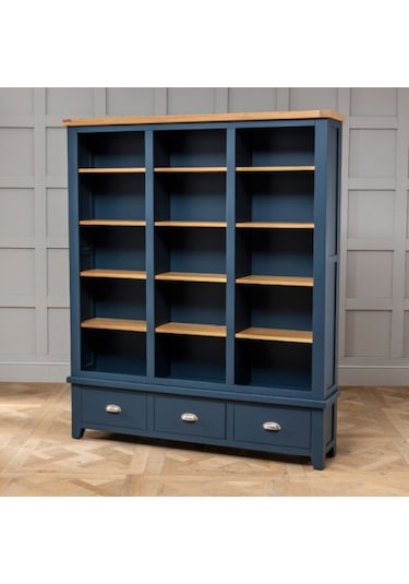 Evim Hizmet Masif 3 Çekmeceli Antrasit Kitaplık