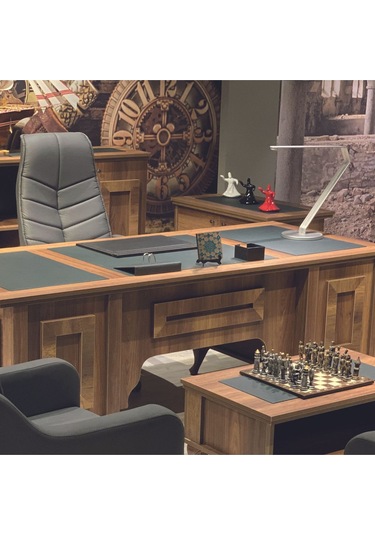 Geometrik Rumi Desen Baskılı Mdf Masaüstlük 10x10